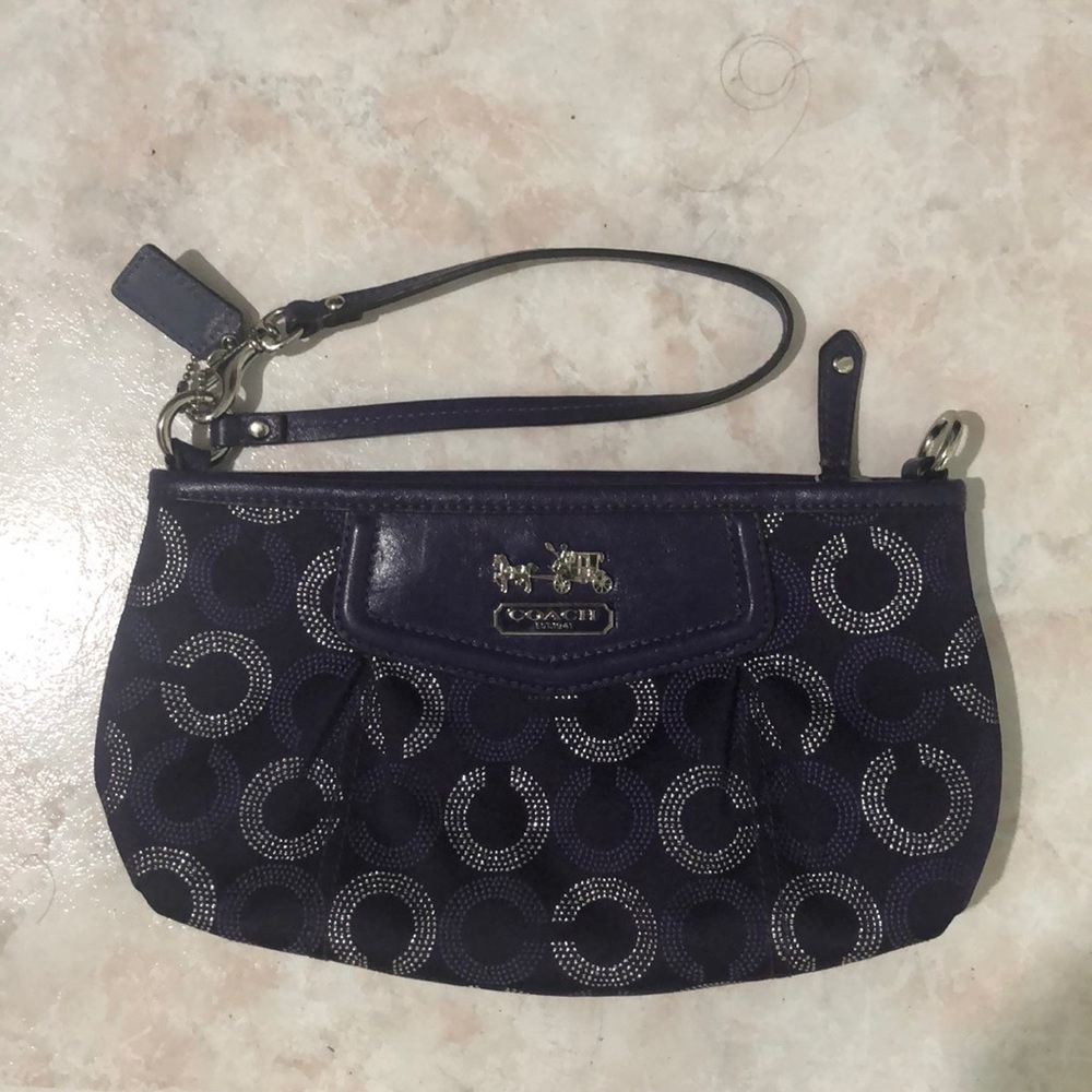 Authentic Purple coach wristlet😍